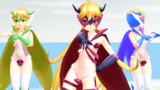 【MMD】Even at the northernmost tip-summer can be hot (just before out)【R-18】