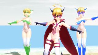 【MMD】Even at the northernmost tip-summer can be hot (just before out)【R-18】