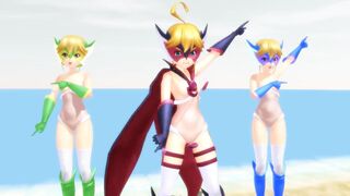 【MMD】Even at the northernmost tip-summer can be hot (just before out)【R-18】