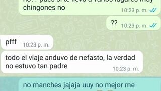 mensajes de whatsapp con la novia de mi amigo antes de cogermela