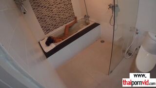 Thai teen fucked in the bath by a BWC