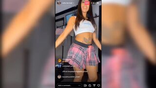 MINI SKIRT TRY ON HAUL LIVE ON INSTAGRAM NO PANTIES (landscape for computers)