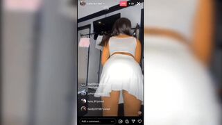 MINI SKIRT TRY ON HAUL LIVE ON INSTAGRAM NO PANTIES (landscape for computers)