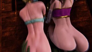 Zelda encouraging Femboy Link to take Monster Cock in his Ass | 3D Hentai Animation