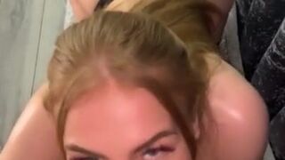FOXY_RED_X ONLYFANS COCK HUNGRY REDHEADED CUM SLUT, SUCKING COCK AND GETTING HER MOUTH FUCKED HARD