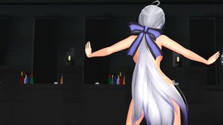 【MMD】Haku dancing Pink Cat【R-18】