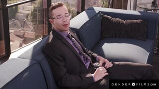 Sexy Trans Boss Reprimands Hunk Employee - Jayden Marcos, Nikki Vicious