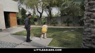 Cute little Asian Punished by her Neighbor Couple