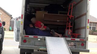 Latina wife fucks new neighbor in the back of a truck. Almost caught by husband walking by.