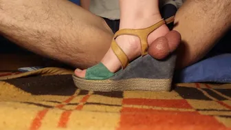 Destroying your delicate testicles under my feet (Ballbusting trampling preview)