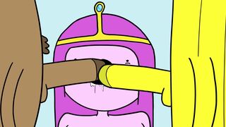 Princess Bubblegum Threesome With Starchy and a Banana Guard - Adventure Time Porn Parody