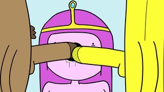 Princess Bubblegum Threesome With Starchy and a Banana Guard - Adventure Time Porn Parody