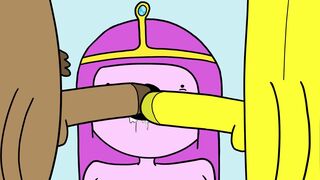 Princess Bubblegum Threesome With Starchy and a Banana Guard - Adventure Time Porn Parody