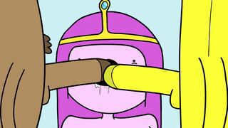 Princess Bubblegum Threesome With Starchy and a Banana Guard - Adventure Time Porn Parody