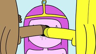 Princess Bubblegum Threesome With Starchy and a Banana Guard - Adventure Time Porn Parody