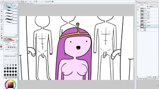 Drawing Adventure Time Porn - Princess Bubblegum Bukkake (Speed-Paint)