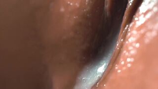 ASMR Compared dildo and cock. Close-up penetrations