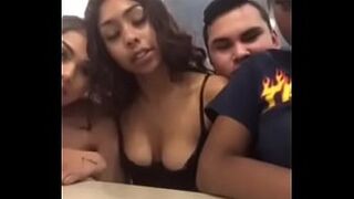 Crazy y. showing breasts at McDonald's