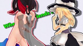 Reimu and Marisa's SEX Dance - Touhou - MMD