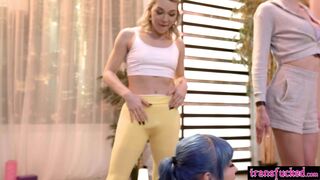 Shemale yoga instructor fucked sexy teen