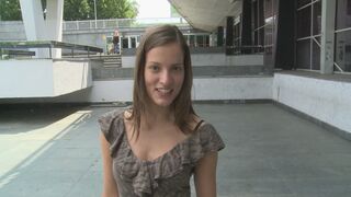 Czech Experiment - Beauties eat each other out in public