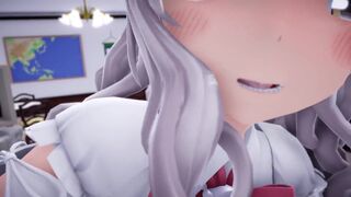 I had Paula serve me in the office POV - Sex MMD