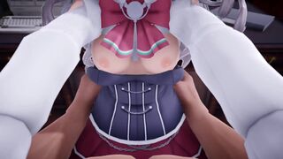 I had Paula serve me in the office POV - Sex MMD