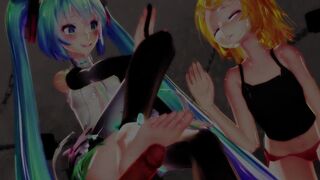Ejaculation patience test SP with Miku Rin POV - MMD