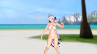 【MMD】Haku-sans - Priplin Gymnastics【R-18】