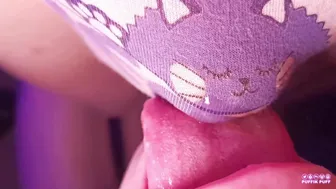 Her wet Kitten panties have to be licked dry