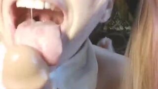 girl dressed as a cow Deeply fucks her throat and pussy