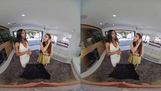 Interracial FFM Threesome With Two Hot Easter Bunnies - Intense Female Orgasm VR Porn