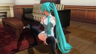 3D HENTAI Hatsune Miku cowgirl