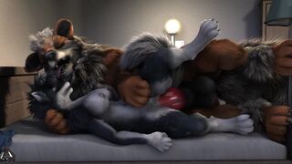 Female Wolf have some fun with Arcanine HD by h0rs3