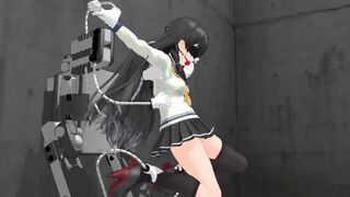 【TOY-MMD】(Tickling machine) Isokaze【No sound】【R-18】