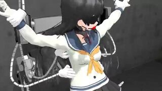 【TOY-MMD】(Tickling machine) Isokaze【No sound】【R-18】