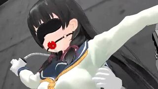 【TOY-MMD】(Tickling machine) Isokaze【No sound】【R-18】