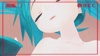 【SEX-MMD】(Sleepi Creampie) Miku - Mischief in the room【No sound】【R-18】