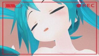 【SEX-MMD】(Sleepi Creampie) Miku - Mischief in the room【No sound】【R-18】