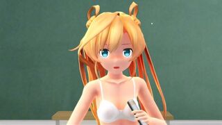 【MMD】First night in the classroom【R-18】