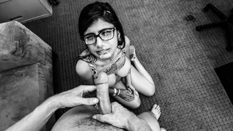Mia Khalifa - Porn Audition In The Style Of A Black And White Film With French Instrumental Music...