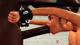3DXPassion - BDSM Experience. A Sexy Brunette Likes It Rough
