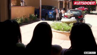 Gina Valentina Takes Her Girlfriends To The Car Wash To Get Fucked