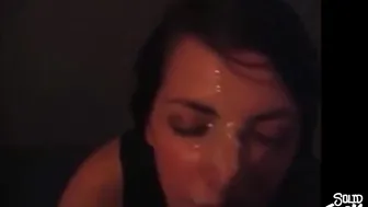 Amatur porn compilation video shows sluts get facials
