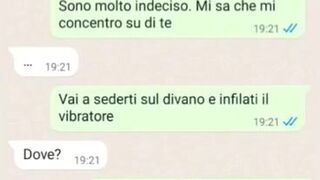 Chat erotica con la porca di mia moglie - 2 Parte Dialoghi italiani