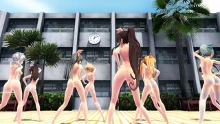【MMD】Love Me If You Can in the courtyard【R-18】