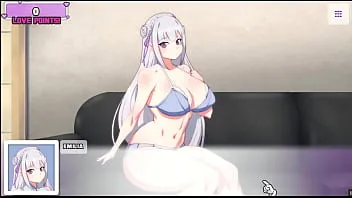 Waifu Hub [PornPlay Parody Hentai Game] Emilia From Re-Zero Couch ...