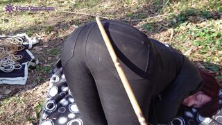 POV Domination in Public! Girl with her master in the forest!