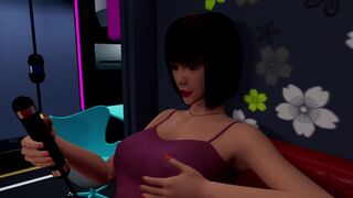 3D porno girl Tsubaki masturbates for the first time