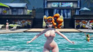 mmd r18 Slime Girl Suu Deep Blue Town 3d hentai